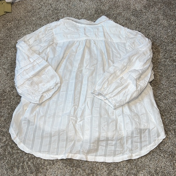 Free People Happy Days Blouse Ivory Size Medium - Picture 13 of 16